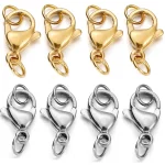 30 Stainless Steel Lobster Clasp With Jump Rings For Diy Chain Necklace Bracelet (New)