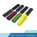 3.5â€x 1â€ Mini Sandpaper Kit with Hook and Loop Sanding Block 71 (New)
