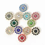 50 Mixed Color Sunflower Decorative Beads Flat Back Sewing Hairpin Brooch Beads Jewelry (New)