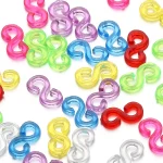 500 11x6mm Colorful Rubber S Clips Connector Clasp Hook for Jewelry Making DIY (New)