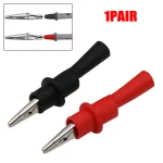 Alligator Clip Wire Tips Test Clip Clamp Red Black For Multi Meter Tester AC (New)