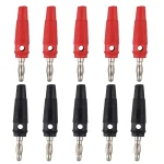 10 32A High Current Screw Type 4mm Banana Plugs Male Stackable Connector Speaker (New)