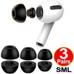 3-1Pairs Memory Foam Eartips AirPods Pro 1 2 Noise (New)