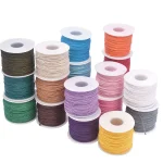 24 70m 1mm Waxed Cotton Cord For Beading Craft DIY Bracelet Necklace Braided String (New)