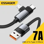 Essager 2 In1 Right Angle Elbow Cable 7A Fast Charging (New)