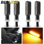 BLALION 2 6 leds Motorcycle Indicators Mini LED Turn Signal Light Flasher Amber (New)