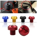 2 M10 Anti Rust Motorcycle CNC Aluminum Rear view Mirror Hole Plugs Screws Rearview (New)