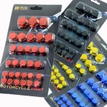 30 Motorcycle Screw Cap Cover Set Motor Scooter Head Screw Nut Bolt Caps (New)