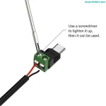 Micros USB to Solderless 2Pin Terminal Adapter 5V3A (New)