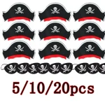 5 10 20 Pirate Eye Patches Skeleton Eye Mask Felt One Eye Skeleton Captain Eye (New)