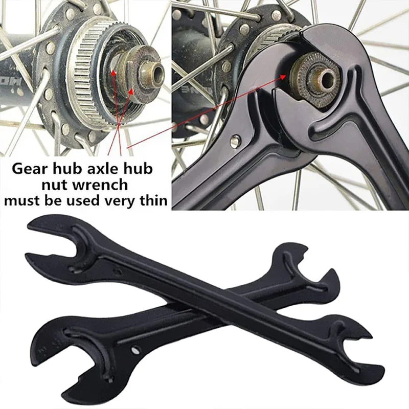 Sb945bdd2d77f450e8444706549eead79Q Bike Hub Cone Spanner Portable Head Open End Axle Wrench Bicycle Repair Tool (New) - Image 1