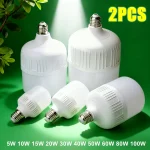 2~1 E27 High Power 220V 100W 80W LED Screw Mouth Light High Brightness (New)