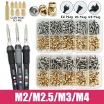Brass Insert Nut and 304 Stainless Steel Screw for 3D Printer Plastic Thread (New)
