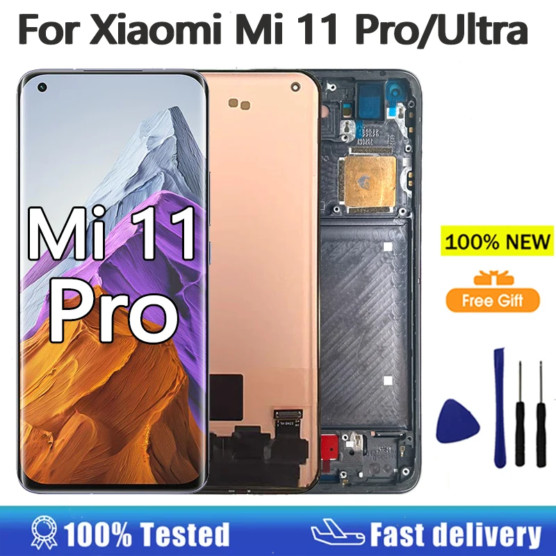 Sba2d440c21b4485ba0354efe06bdc414C AMOLED Display Xiaomi Mi 11 Pro/11 Ultra LCD (New) - Image 1