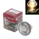 25 50 75W UVA UVB 3 Reptile Lamp Bulb Turtle Basking UV Light Bulbs Heating Lamp (New)