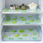 4 Waterproof Refrigerator Liner Set   Moisture Proof, Non Slip, Washable, Reusable, EVA Material, Novel (New)