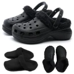 Hole Shoes Velvet Liner Winter Warm Shoes Covers Thickened Soft Shoes Cover (New)