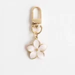White Pear Blossom Keychain Cute Accessories Keychain Couple Matching Keyrings Pendant Wholesale Items (New)