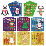 8 Creative Christmas Face Changing Series Stickers, Account Materials, Skateboarding Notebook Gooka Stickers (New)