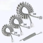 Flexible Shower Hose, universal Spring Extension Shower Head, Pipe Connector, Spring Tube (New)