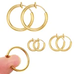 Stainless Steel Without Ear Holes Clip Hoops Without Drilling Earring for Clip (New)