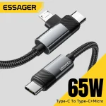Essager 65W USB C TO Type C Cable PD Fast (New)