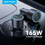 Vention 165W USB C Car Charger 3-Ports PD QC 4 (New)