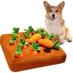 Carrot Snuffle Mat for Dogs Cats Puzzle Toy with Carrots for Small Medium (New)