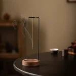 Oriental Elegant Upside Down Incense Holder Wooden Ash Tray Stick Incense Burner Meditation (New)