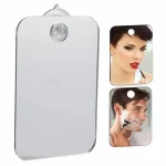 Acrylic Anti Fog Mirror Shower Shaving Fogless Mirror Washroom Travel Accessories For Women (New)