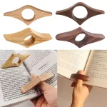 Hot Wooden Thumb Bookmark One Hand Reading Thumb Book Support Book Page Holder (New)