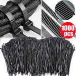 1000 100 Nylon Cable Ties Adjustable Self locking Cord Ties Straps Fastening Loop Reusable Plastic (New)