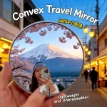 Mini Round Mirror Set Portable Travel Selfie Convex Wide Angle Spherical Mirror 7.5cm 9.5cm for (New)