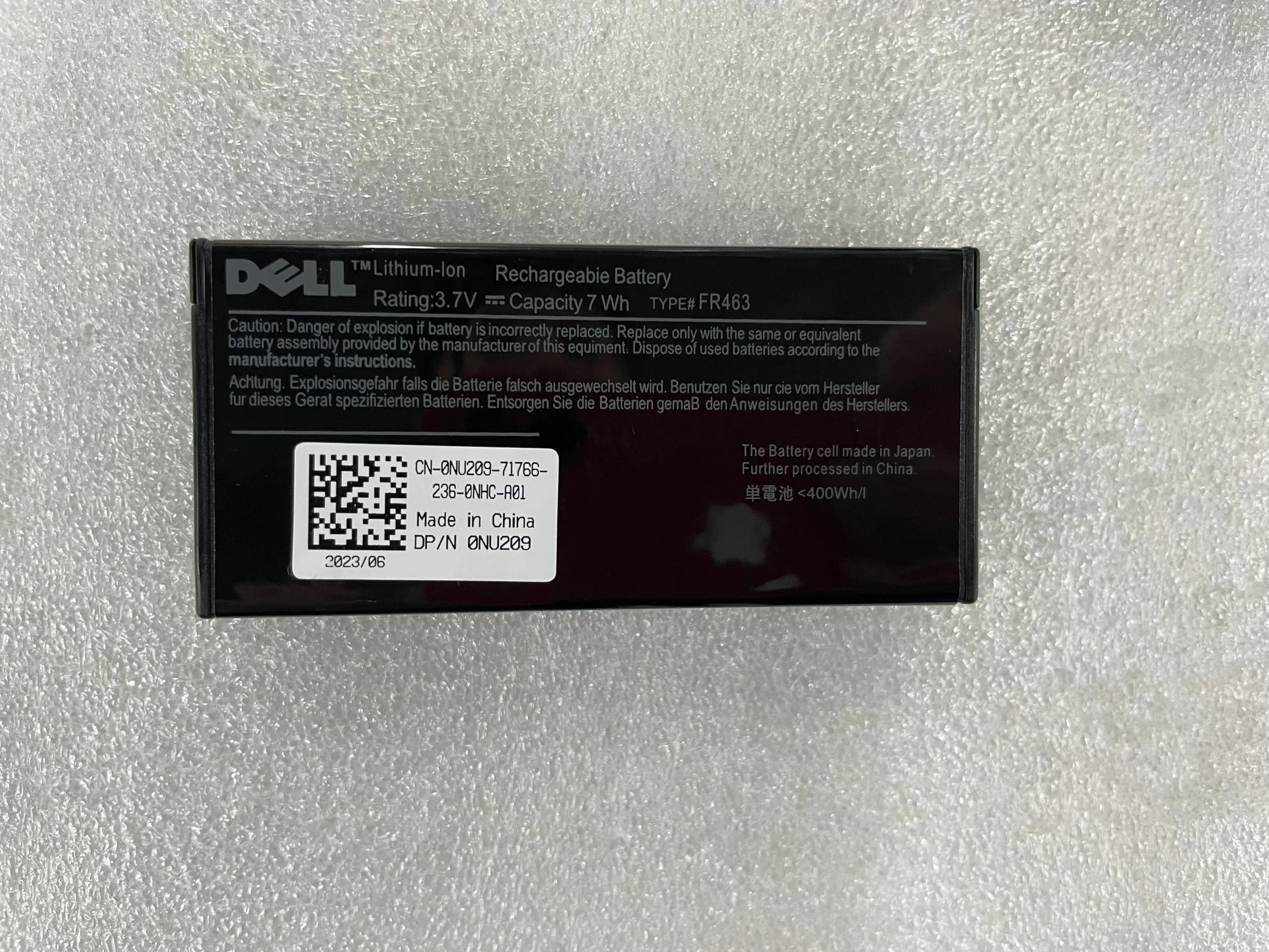 Sbdad4fbd4a5d45bdbe6ab10c4e69d796Q.webp 0NU209 0U8735 FR463 3.7V Controller Card Battery DELL PERC 5I (New) - Image 1