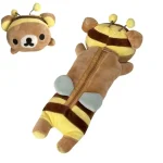 Relaxed Bear Pencil Case Bee Bear Japanese Kawaii Rilakkuma Student Stationery Storage Bag (New)