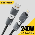 Essager 4-in-1 USB Type C Cable 240W PD Fast Charging (New)
