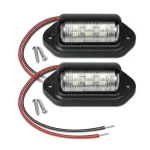 2 6 LED Car License Number Plate Light For SUV Truck Trailer Van (New)