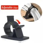 10 Self adhesive Cable Organizer Clips Adjustable Desk Wire Tie Fixed Clamp Line USB (New)