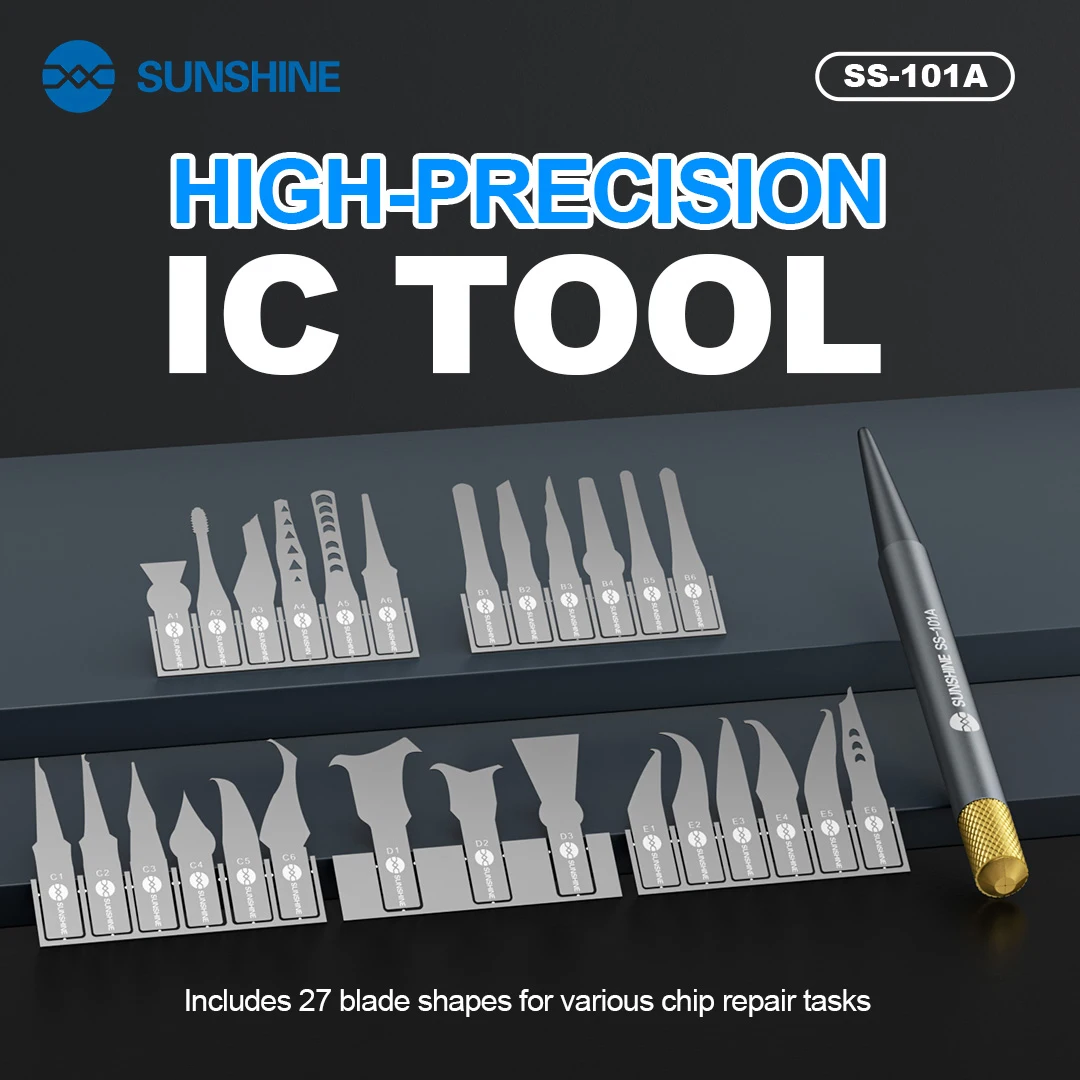 Sbeadd9d501c04a0188877b1edb63ce20C SUNSHINE SS-101A 27 1 LC Pry Tool Set Thin Blades Separate (New) - Image 1