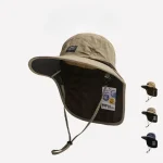 Caps Summer Wide Brim Neck Protection Unisex Bucket Hats Outdoor Visor Quick drying Panama (New)