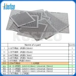 10 PCS Set Multi-Function Universal BGA Reballing Stencil 0.76 0.65 (New)