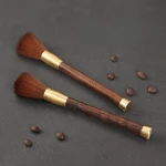 1 2 Coffee Grinder Cleaning Brush Wooden Handle Bean Powder Dusting Espresso Brush Barista (New)