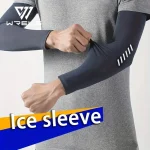 1 Pair Mens Lightweight Breathable Cooling Sports Sleeves Ice Silk Fabric Sweat Absorbent for (New)