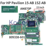 DA0X21MB6D0 HP Pavilion 15 Inch 15Z-AB 15-AB Notebook Mainboard (New)