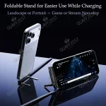 2 in 1 240W Fast Charging Foldable Phone Holder Data Cable Fast Charging Cable Phone (New)