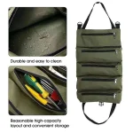 Heavy Duty Roll Up Tool Bag   Oxford Fabric Multi Tool Organizer All in One Garage Storage for (New)