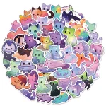 50 Starry Sky Cat Cute Cartoon Decoration Graffiti Stickers DIY Luggage Skateboard Water (New)