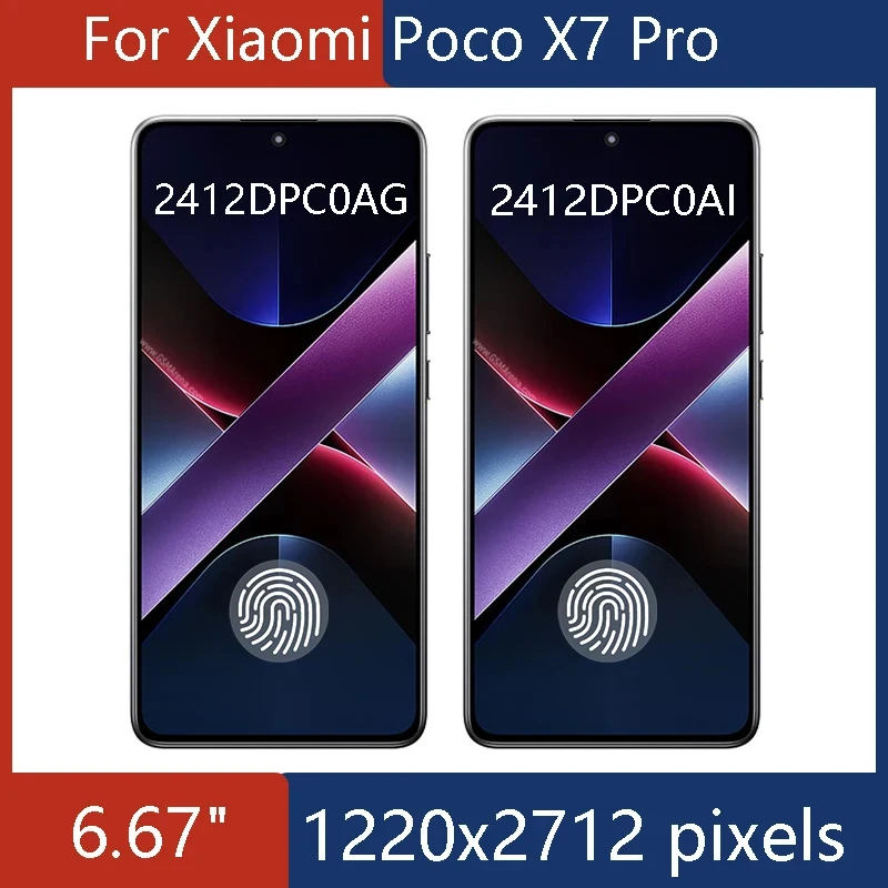 Sc07dce7ec84d4ed0a5d8be9847585cdfN Display Xiaomi Poco X7 Pro 2412DPC0AG LCD Display (New) - Image 1