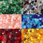 200 Lot Mixed Color 4mm Bicone Beads for Jewelry Making Faceted Glass Beads Shiny (New)