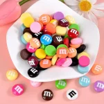 20 Resin Candy Chocolate Beads M Beans Flatback Cabochon Applique Figurines Ornament Jewelry (New)
